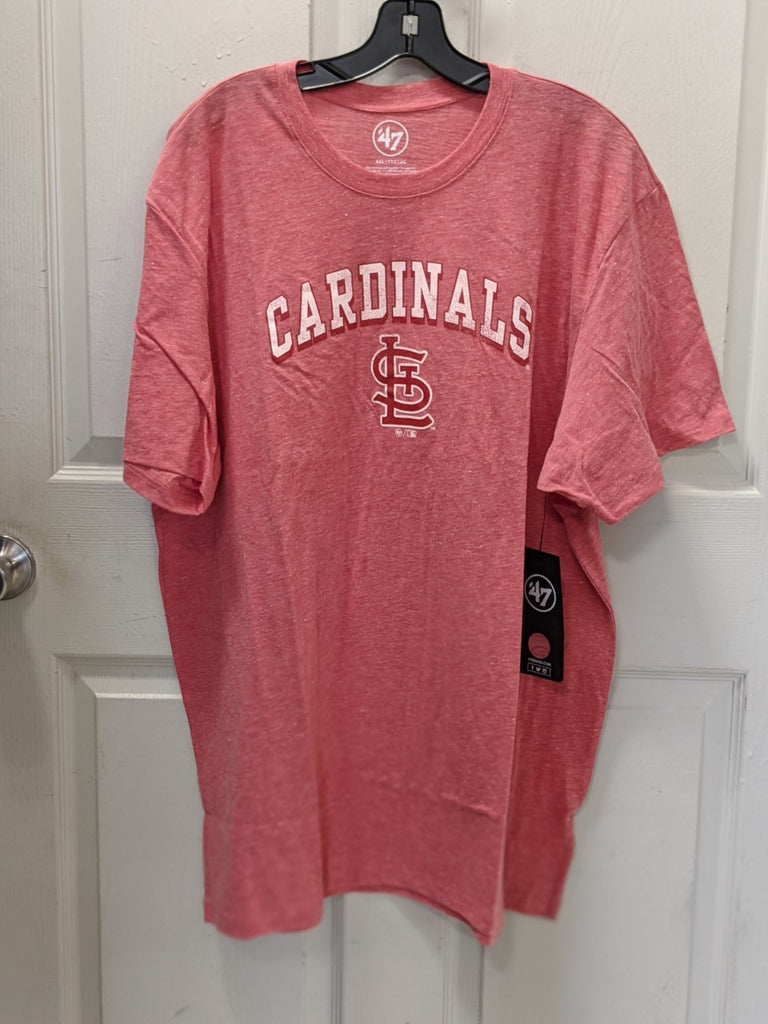 47 Mens XL St. Louis Cardinals Red & Gray 3/4 Sleeve T Shirt Birds on the  Bat