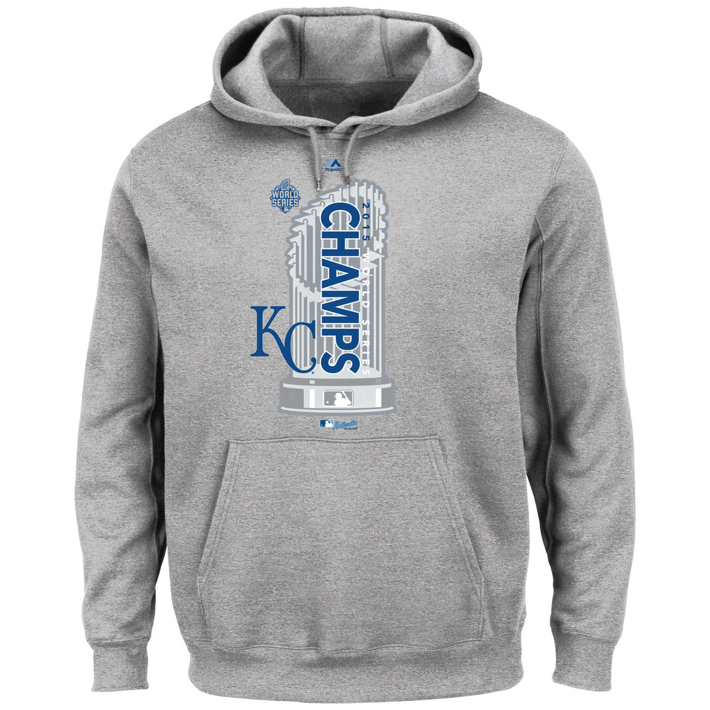 Majestic Athletic Youth Kansas City Royals Geo Strike Pullover  Hoodie-Royal, L