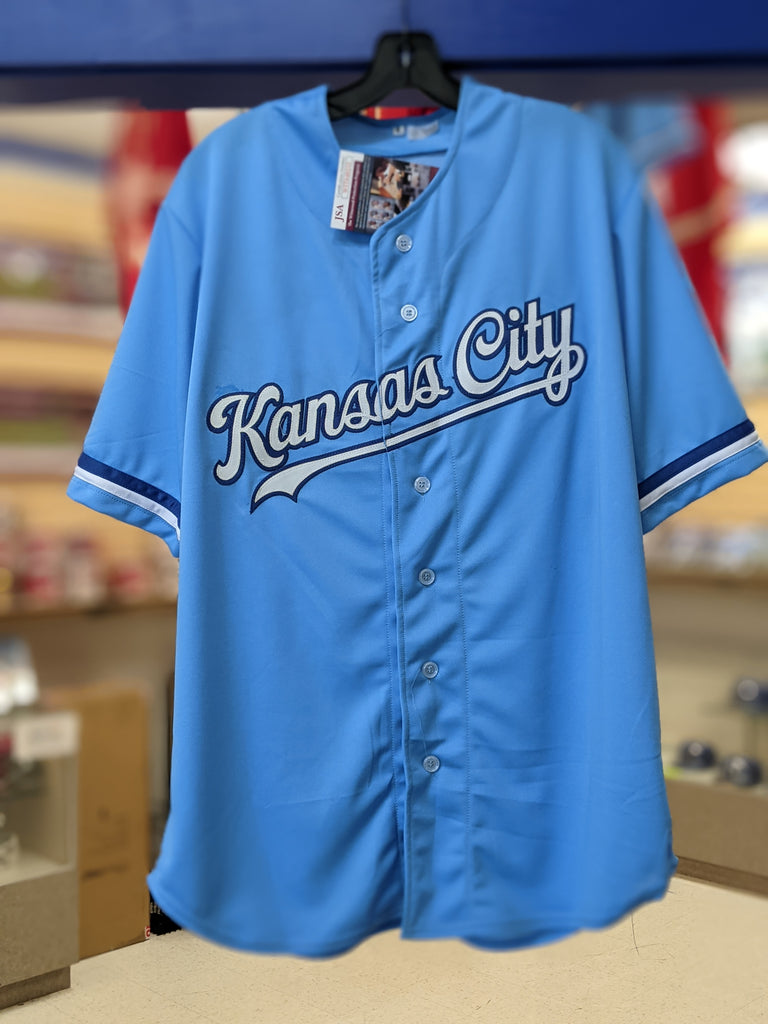 Kansas City Royals Whit Merrifield Signed Autographed Custom Powder Blue  Jersey JSA