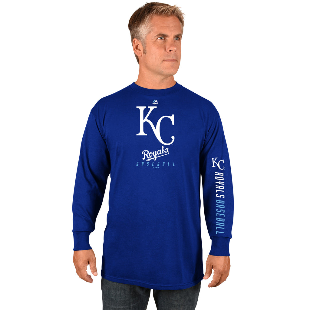 Kansas City Royals World Series Long Sleeve Shirt Black Large Majestic