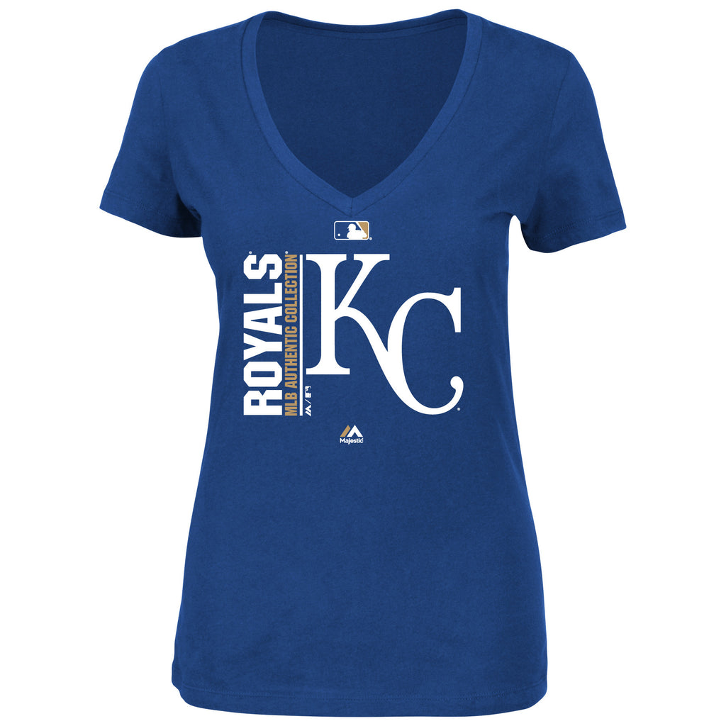 Majestic Kansas City Royals Light Blue Slash and Dash Short Sleeve T Shirt