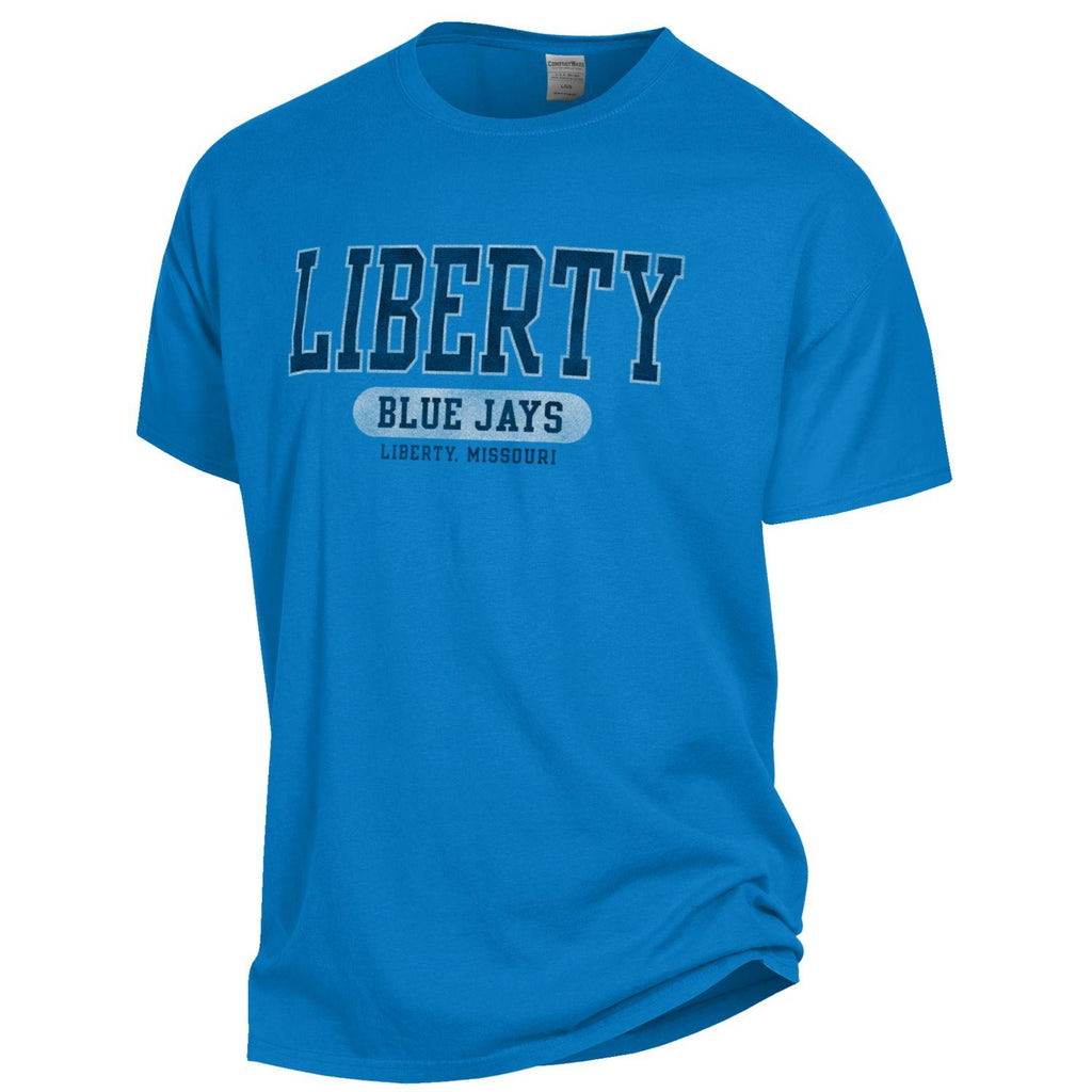 Liberty Blue Jays Pink Short Sleeve T-Shirt- By Comfort Wash