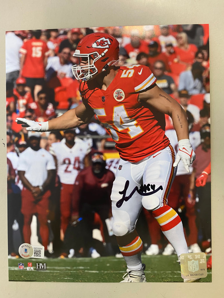 Leo Chenal Signed Custom Red Football Jersey — TSE Kansas City