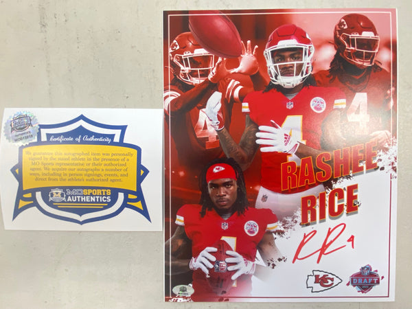 Kansas City Chiefs RASHEE RICE Signed CUSTOM 8x10 Photo - COA