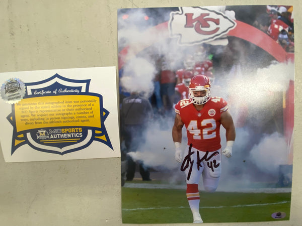 Kansas City Chiefs ANTHONY SHERMAN Signed ENTRANCE 8x10 Photo - COA