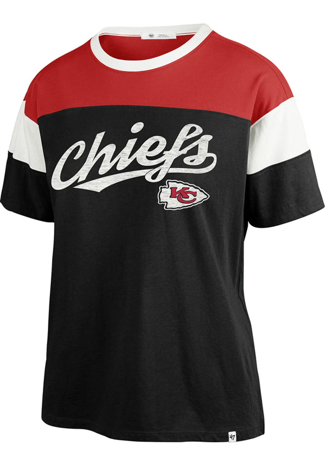 Kansas City Chiefs Womens Black Time Off SS T-Shirt - '47 Brand