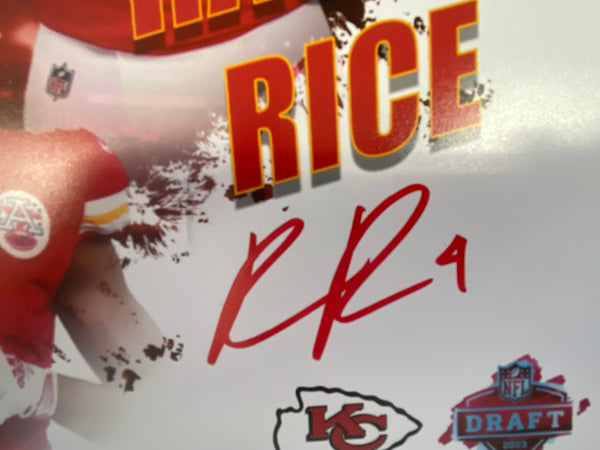 Kansas City Chiefs RASHEE RICE Signed CUSTOM 8x10 Photo - COA