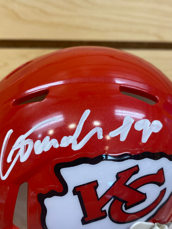 Kansas City Chiefs CHARLES OMENIHY Signed RED Mini Helmet - BECKETT