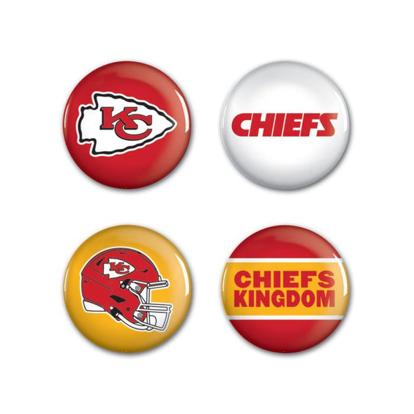 Kansas City Chiefs Button Pack 4 - Chiefs Kingdom