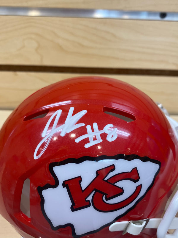 Kansas City Chiefs JUSTYN ROSS Signed RED Mini Helmet - BECKETT