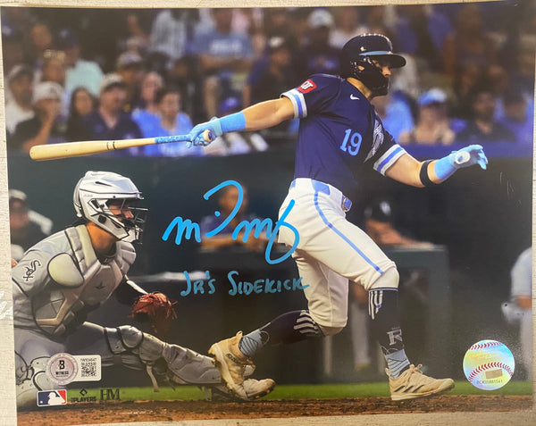 Kansas City Royals MICHAEL MASSEY Signed 8" x 10" BATTING Photo w/Inscription BECKETT