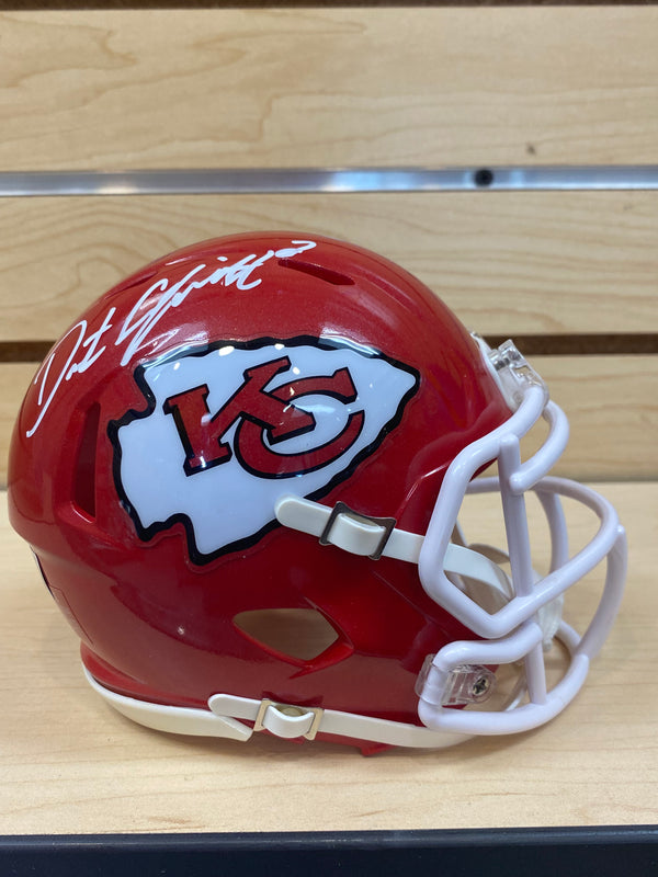 Kansas City Chiefs DUSTIN COLQUITT Signed RED Mini Helmet - BECKETT