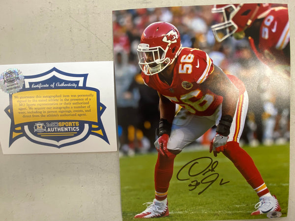 Kansas City Chiefs DERRICK JOHNSON Signed READY 8x10 Photo - COA