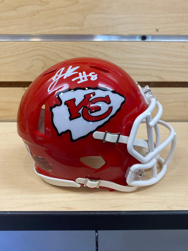 Kansas City Chiefs JUSTYN ROSS Signed RED Mini Helmet - BECKETT