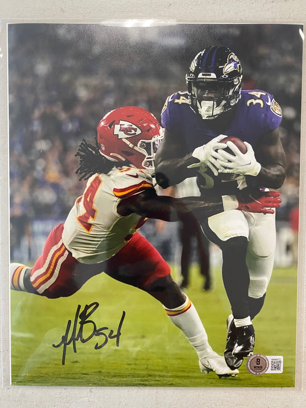 Kansas City Chiefs NICK BOLTON Signed 8 x 10 Photo Tackle Baltimore BECKETT