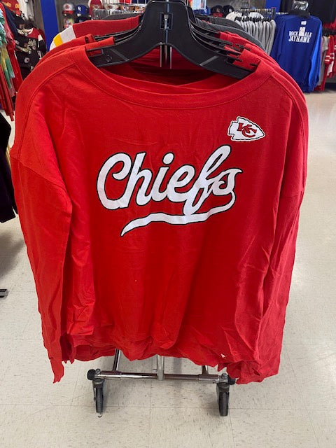 Kansas City Chiefs Women's CORE RED OPEN BACK LS - FANATICS