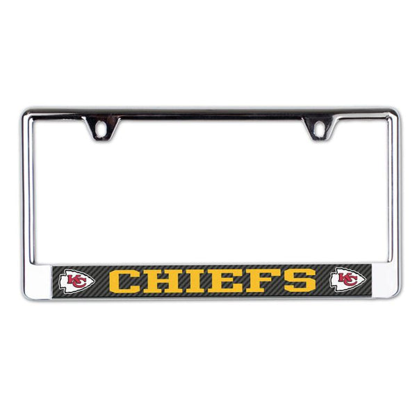 Kansas City Chiefs CARBON License Plate Frame B/O Printed