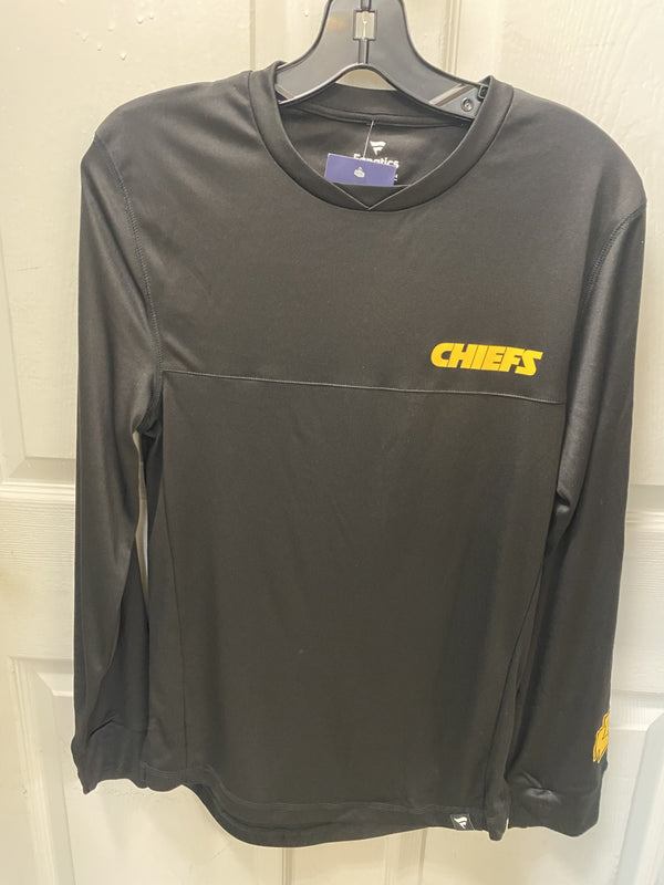 Kansas City Chiefs Black Mens Long Sleeve- By Fanatics