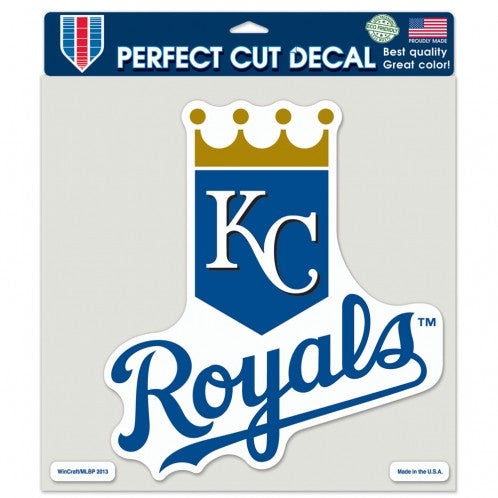 Kansas City Royals Crown KC Royals Perfect Cut Color Decal 8 x 8 b