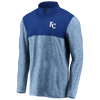 Kansas City Royals Royal Iconic Marble Clutch Quarter-Zip Jacket by Fanatics