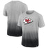 Kansas City Chiefs HEATHERED GRAY/BLACK OMBRE T-Shirt - Fanatics