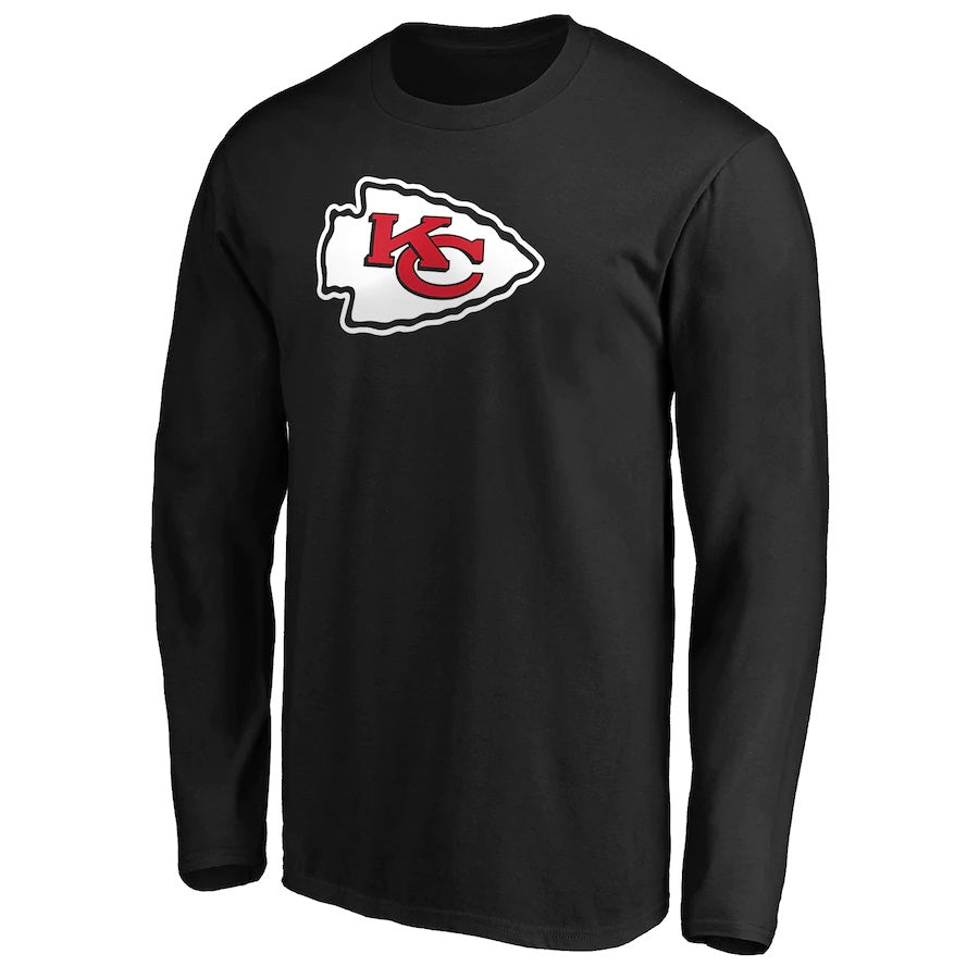 Sports Authentics, by T-Shirt Kansas | Black Apparel Fa 2020 City - Gifts MO Primary Logo Chiefs & Sleeve Long