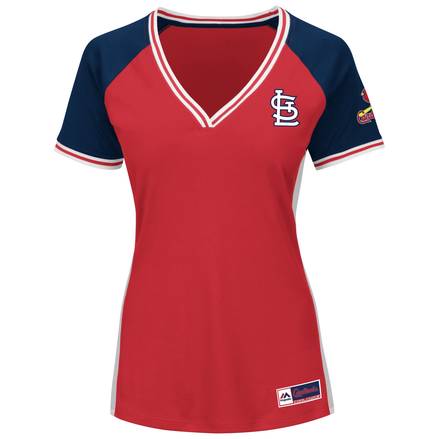 Women's Louisville Cardinals Rhinestone Football V-neck T-Shirt Tee  Bling Lady