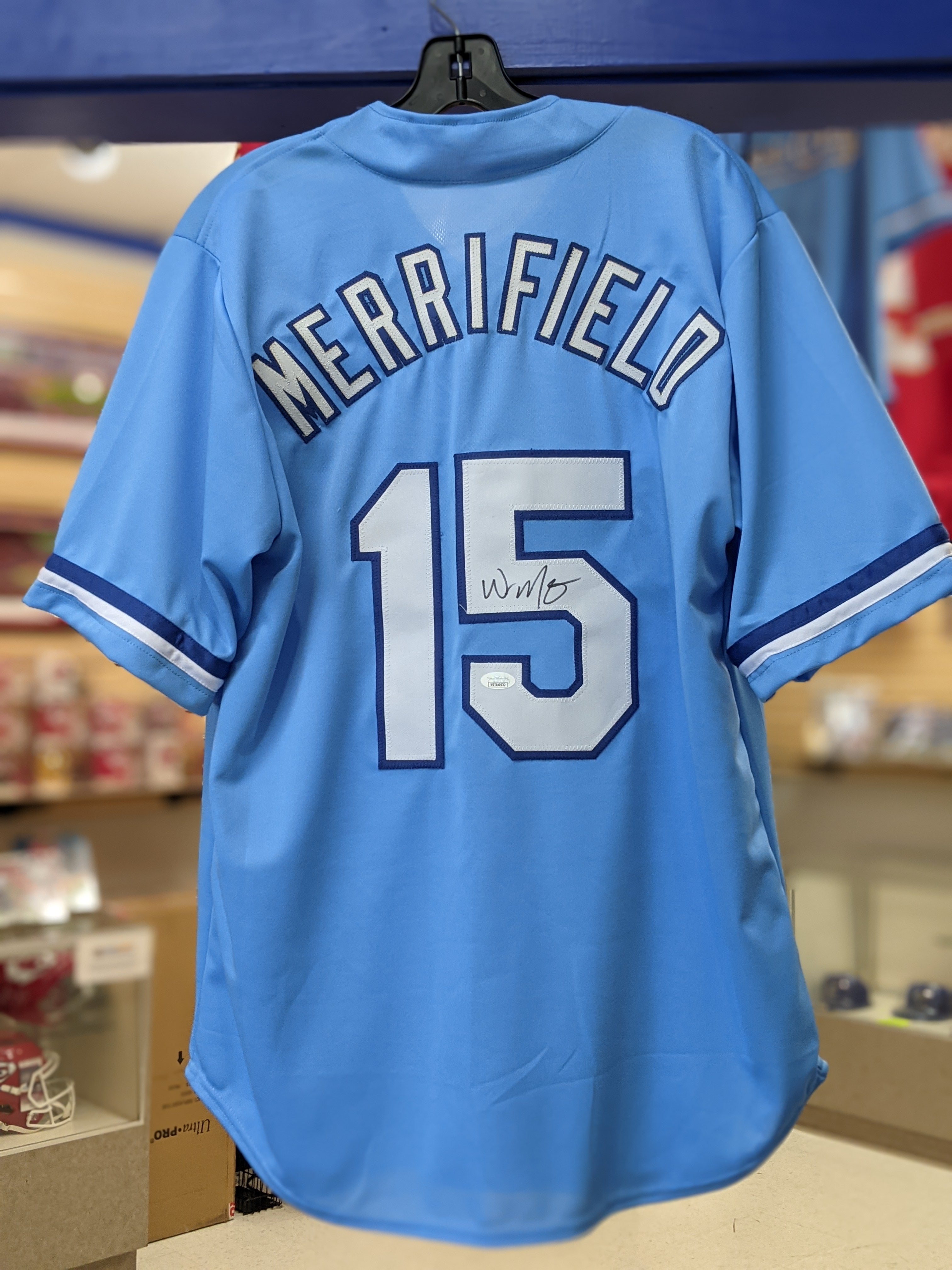 Autographed Jersey: Whit Merrifield #15 - 'Here's To 2022!' Inscription -  Size 44