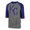 Kansas City Royals Gray Imprint Club Raglan Baseball Tee by '47 Brand