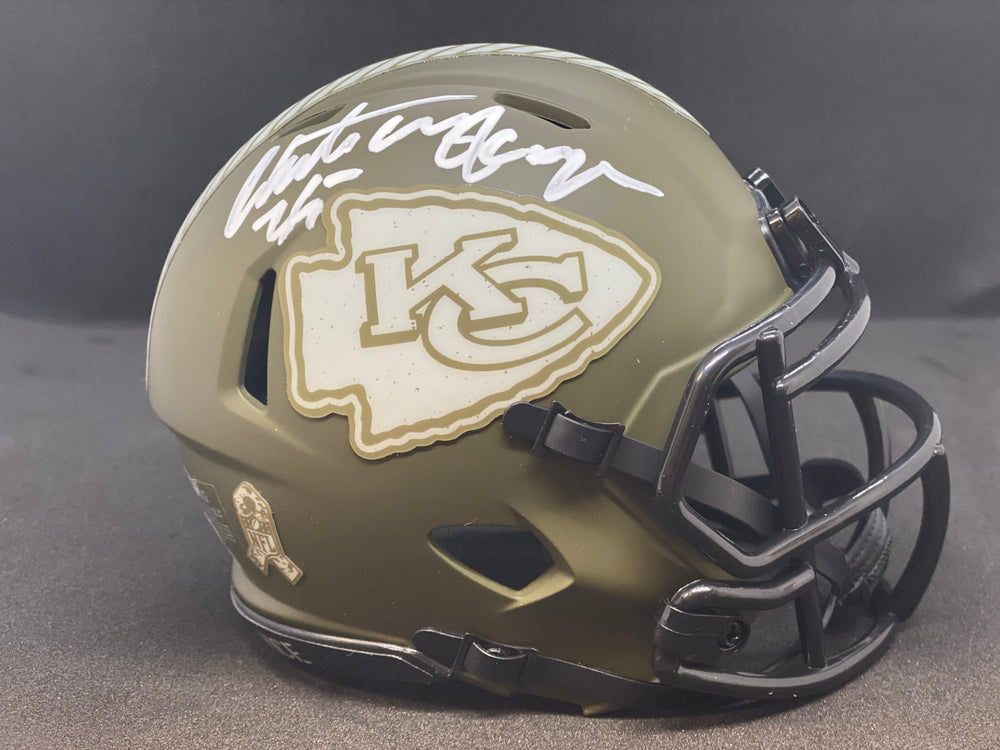 CHRISTIAN OKOYE signed (KANSAS CITY CHIEFS) mini football helmet