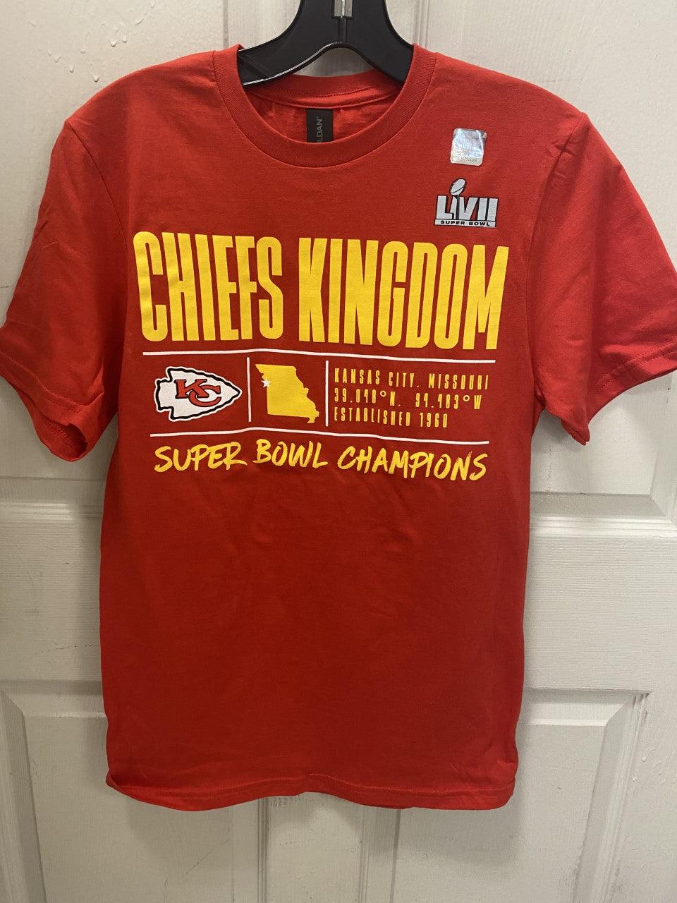 Super Red LVII Champions Authentics, by & T-Shirt MO Bowl City Gifts Fanatic Sports MO | Kansas Apparel Chiefs